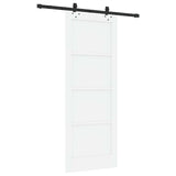 Sliding Door ORKDAL 78 x 202 cm Engineered Wood White and Black 3450187
