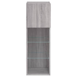 TV Cabinet with LED Lights Grey Sonoma 30.5x30x90 cm 837011