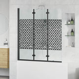 Shower Enclosure Manual Black and Transparent 130 x 130 cm 42018552