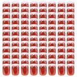 Glass Jam Jars with White and Red Lid 96 pcs 230 ml 50799