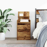 Bedside Cabinet with 2 Drawers Old Wood 38x34x80 cm 861369