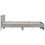 ZNTS Bed Frame without Mattress Concrete Grey 140x190 cm 3207500