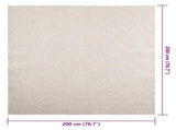 Rug ZIZUR Cream 200x200 cm Jute Look Indoor and Outdoor 4010380
