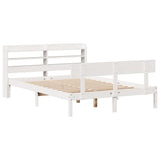 Bed Frame without Mattress White 140x190 cm Solid Wood Pine 3306612