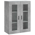 Highboard Concrete Grey 69.5x34x180 cm Engineered Wood 3198485