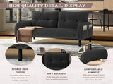 GOMYWAY corduroy fabric, comfortable monochrome double sofa, suitable for living rooms and bedrooms W2678P422270