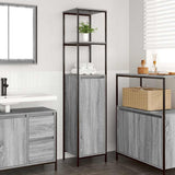 Bathroom Cabinet with Shelves Grey Sonoma 36x35x165 cm 861910