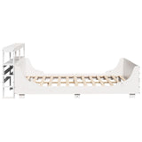 Bed Frame without Mattress White 120x200 cm Solid Wood Pine 3306463