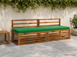 2-Piece Bench Cushions SOEST 2 pcs 100% Polyester Green 949817