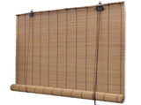 Bamboo Roller Blinds 2 pcs 100 x 160 cm Brown 3057519