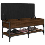 Shoe Bench Brown Oak 102x42x45 cm Engineered Wood 835201