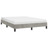 Bed Frame without Mattress Light Grey 135x190 cm Double Double Velvet 349848