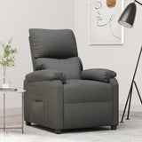 Recliner Chair Dark Grey Fabric 340178