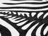 Rug Black and White 120x170 cm Zebra Pattern Washable 136623
