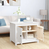 Coffee Table White 71x49x55 cm Solid Wood Pine 820927