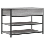 Shoe Bench Grey Sonoma 70x42.5x50 cm Engineered Wood 839031