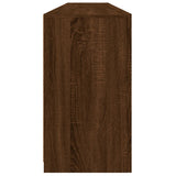 Sideboard with LED Lights Brown Oak 202x37x67 cm 3209015