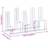 Bicycle Stand for 5 Bikes Floor Freestanding Galvanised Steel 4005571