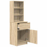 Bedside Cabinet Sonoma Oak 39x35x125 cm Engineered Wood 861312