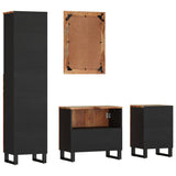 4 Piece Bathroom Furniture Set Solid Wood Reclaimed 3200643