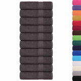 Bath Towels "FROGN" 10 pcs Anthracite 100x150 cm 360 gsm 136691