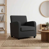 Armchair Dark Grey Faux Lamb Fleece 42043409