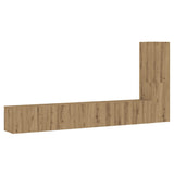 3 Piece Wall-mounted TV Cabinet Set Artisan Oak Engineered Wood 3328984