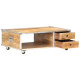 Coffee Table 89x59x33 cm Solid Rough Mango Wood 323408