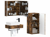 Bathroom Furniture Set 4 pcs Smoked Oak 3407403