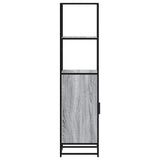 Highboard Grey Sonoma 35.5x35x139 cm Engineered Wood and Metal 849047