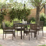 Garden Dining Set 5 pcs Brown Poly rattan 3334864