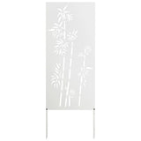 Garden Privacy Screen White 50 x 140 cm Cold-rolled steel 876295