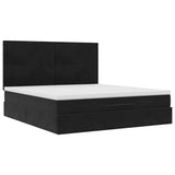 Ottoman Bed with Mattresses Black 180x200cm Velvet 3313417