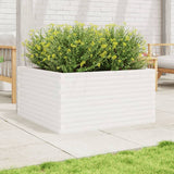 Garden Planter White 90x90x46 cm Solid Wood Pine 3282425