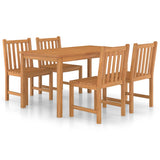 Garden Dining Set Warm wood color Fine sanded teak hardwood Medium 3059929