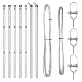 Fence Post 7 pcs Silver Steel 42004222