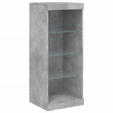 Sideboard with LED Lights Concrete Grey 162x37x100 cm 3209173