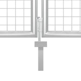 Garden Gate Steel 400x150 cm Silver 144349