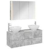 Bathroom Furniture Set 4 pcs Concrete Grey 3406986