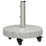 Parasol Base 29.8kg Grey Granite and Stainless Steel Round 42006583