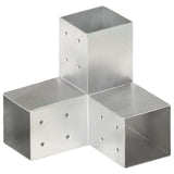 Post Connectors 4 pcs Y Shape Galvanised Metal 81x81 mm 145466
