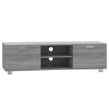 TV Cabinet Grey Sonoma 140x40.5x35 cm Engineered Wood 342627