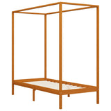 Bed Frame Honey brown Solid pine wood Single Bed Frame 283257