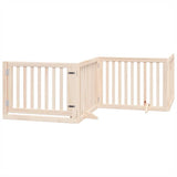 Dog Gate with Door Foldable 10 Panels 800 cm Poplar Wood 3155667