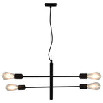 Ceiling Light with Filament Bulbs 2 W Black E27 281439