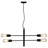 Ceiling Light with Filament Bulbs 2 W Black E27 281439