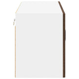 Wall Glass Cabinet LUCCA Brown Oak 80 x 31 x 40 cm 884952