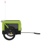 Pet Bike Trailer Green and Black Oxford Fabric and Iron 93927