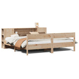 Bookcase Bed without Mattress 180x200 cm Super King Solid Wood Pine 3322939