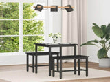 Dining Tables 60 x 60 x 75 cm Engineered Wood Black Oak Square 892614